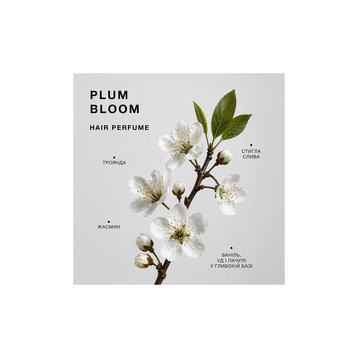 Парфумована вода для волосся Plum Bloom