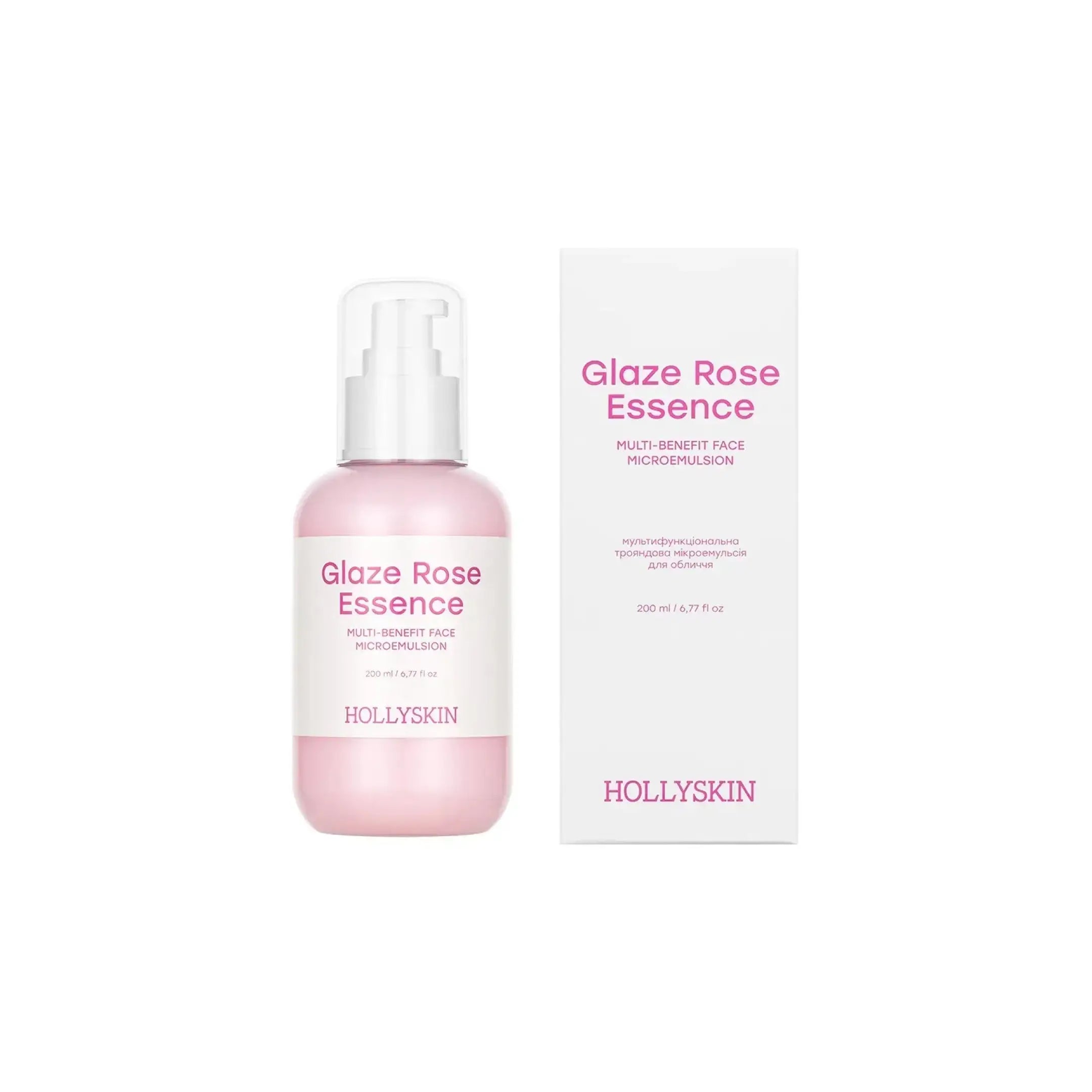 Мультифункціональна трояндова мікроемульсія для обличчя Glaze Rose