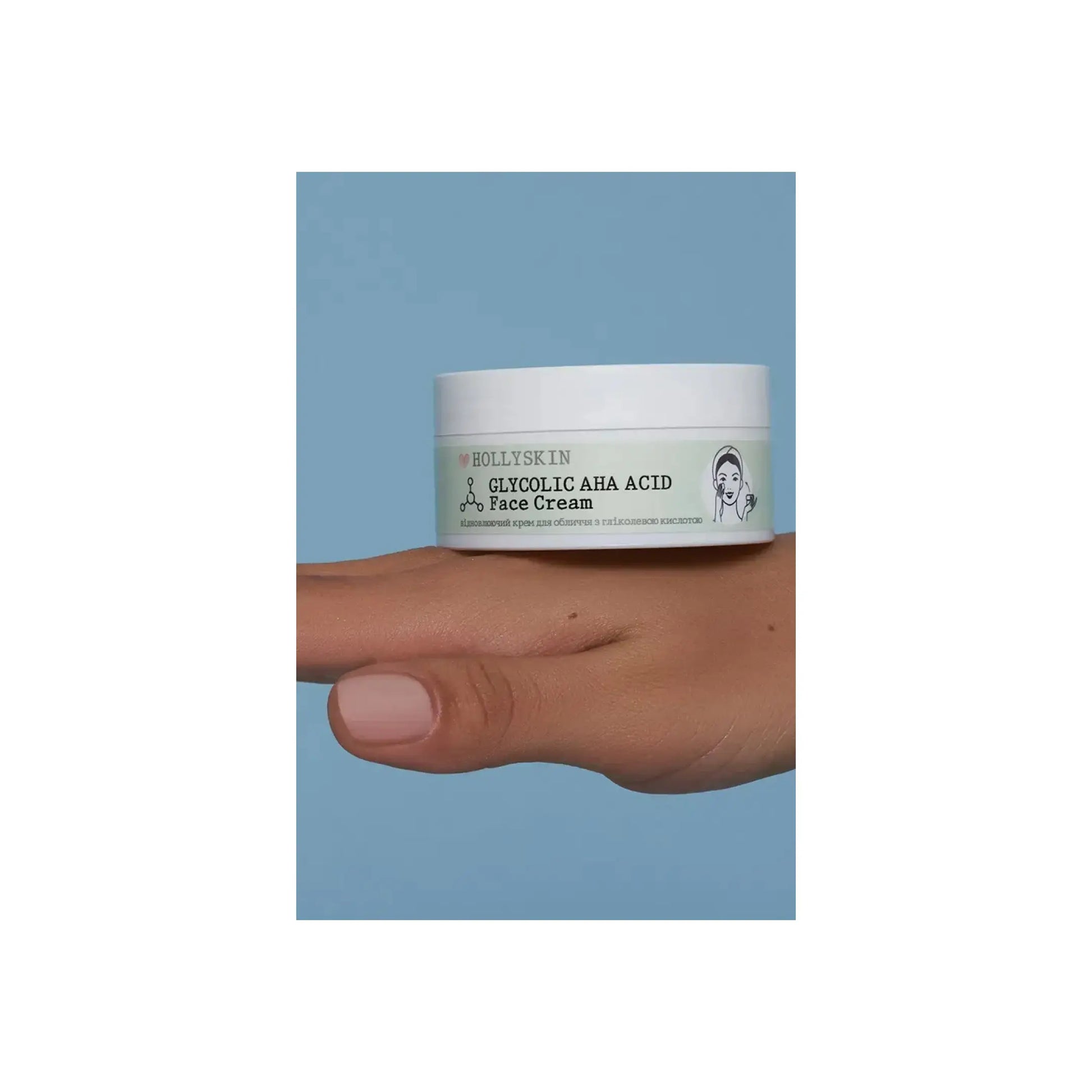 Відновлювальний крем для обличчя з гліколевою кислотою Glycolic AHA Acid Face Cream - Крем для обличчя