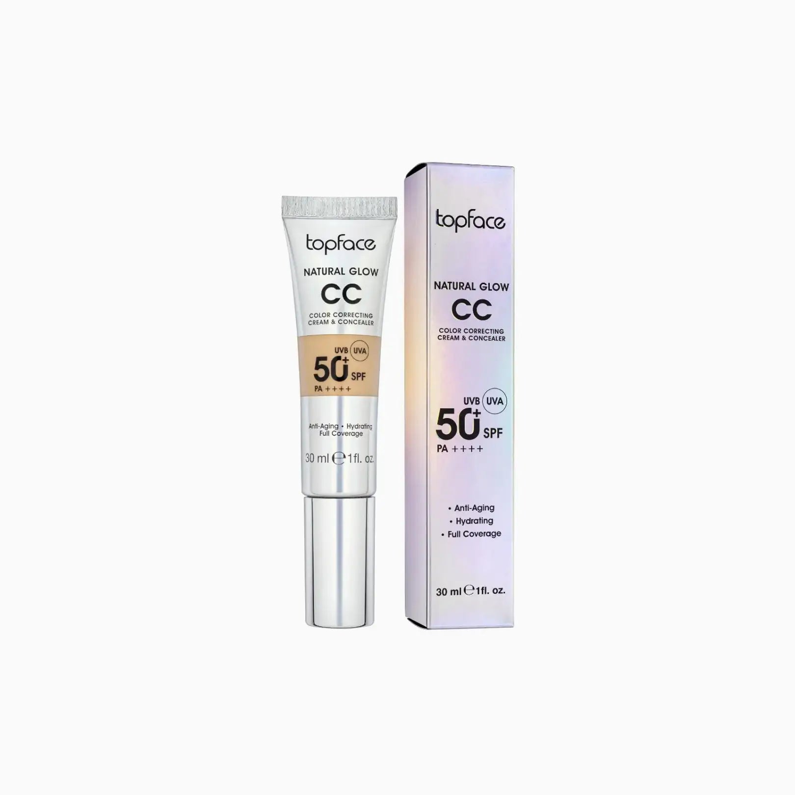 CC крем Natural Glow Cream & Concealer SPF 50+ - Тональна основа
