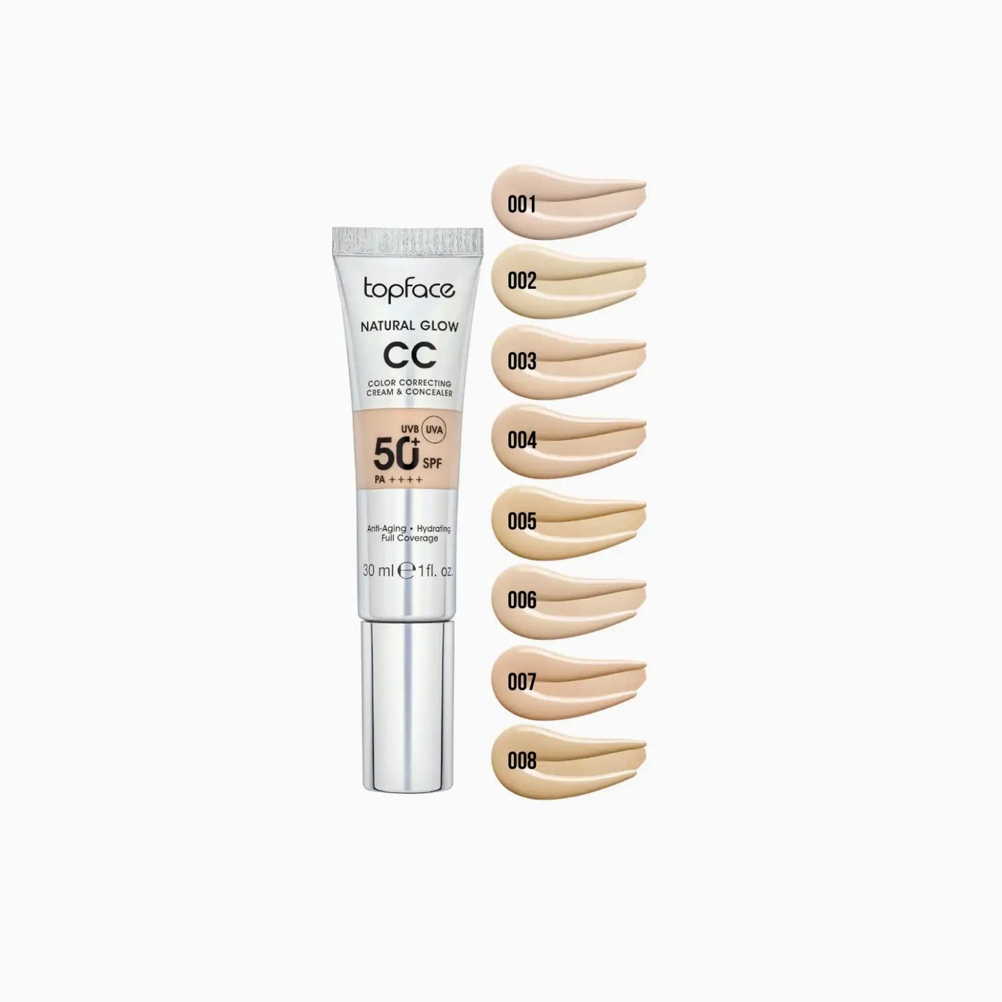 CC крем Natural Glow Cream & Concealer SPF 50+ - Тональна основа