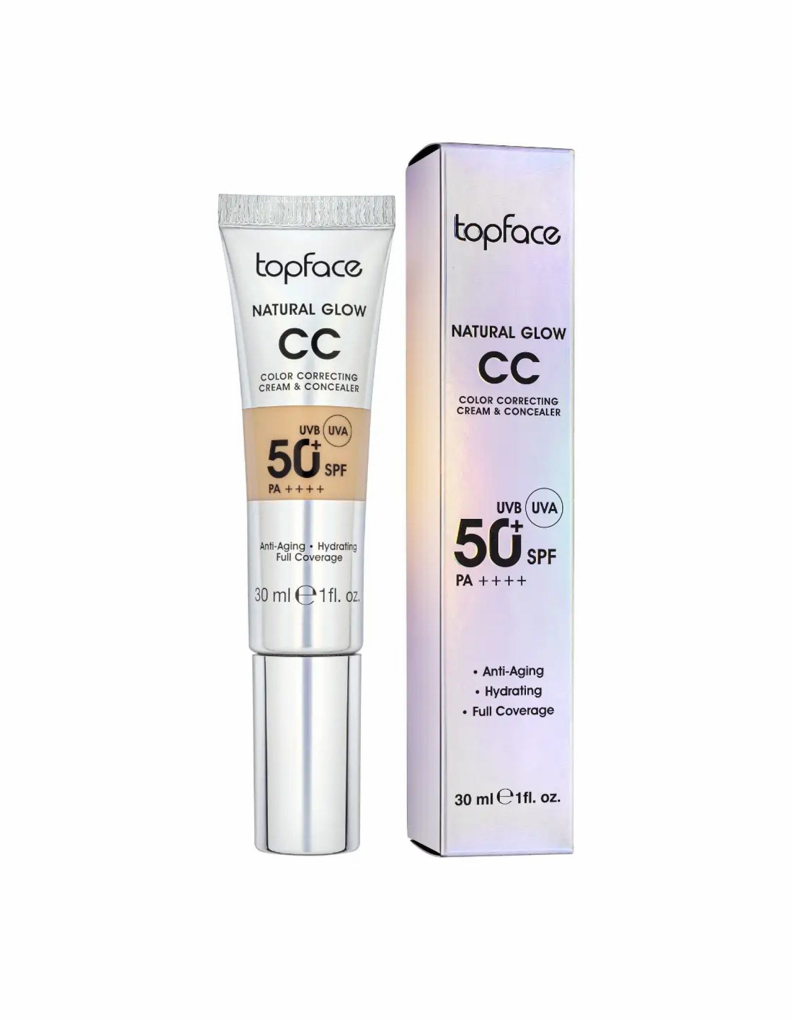 CC крем Natural Glow Cream & Concealer SPF 50+ — Topface