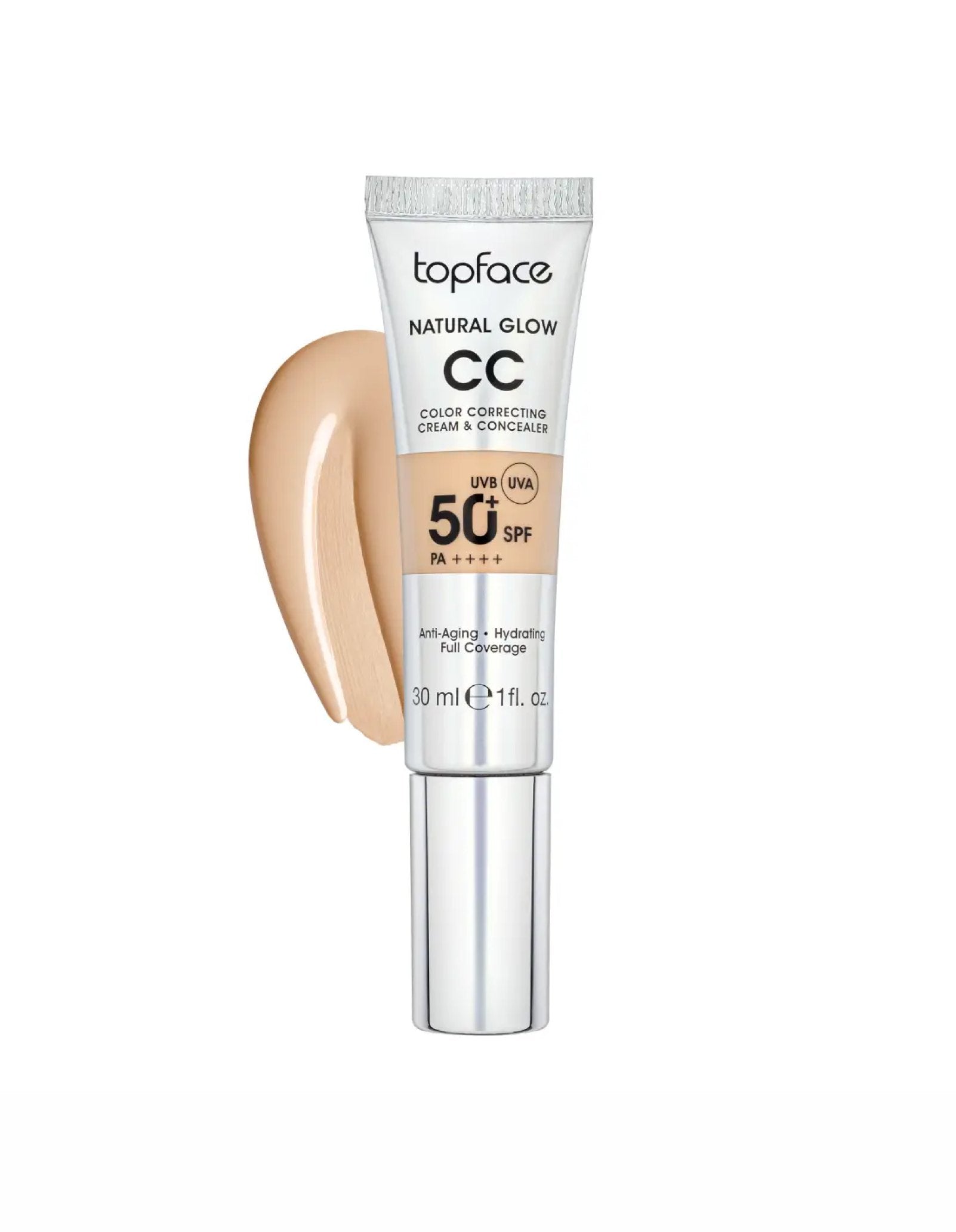 CC крем Natural Glow Cream & Concealer SPF 50+ — №7 Warm Cookie – Жовто-медовий