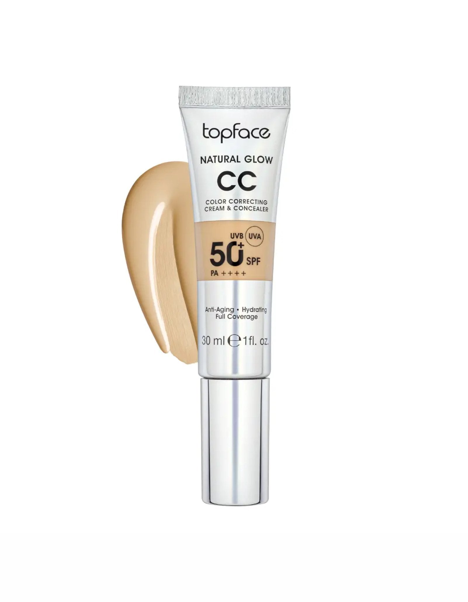 CC крем Natural Glow Cream & Concealer SPF 50+ — №8 Dark Sand – Темний пісочний