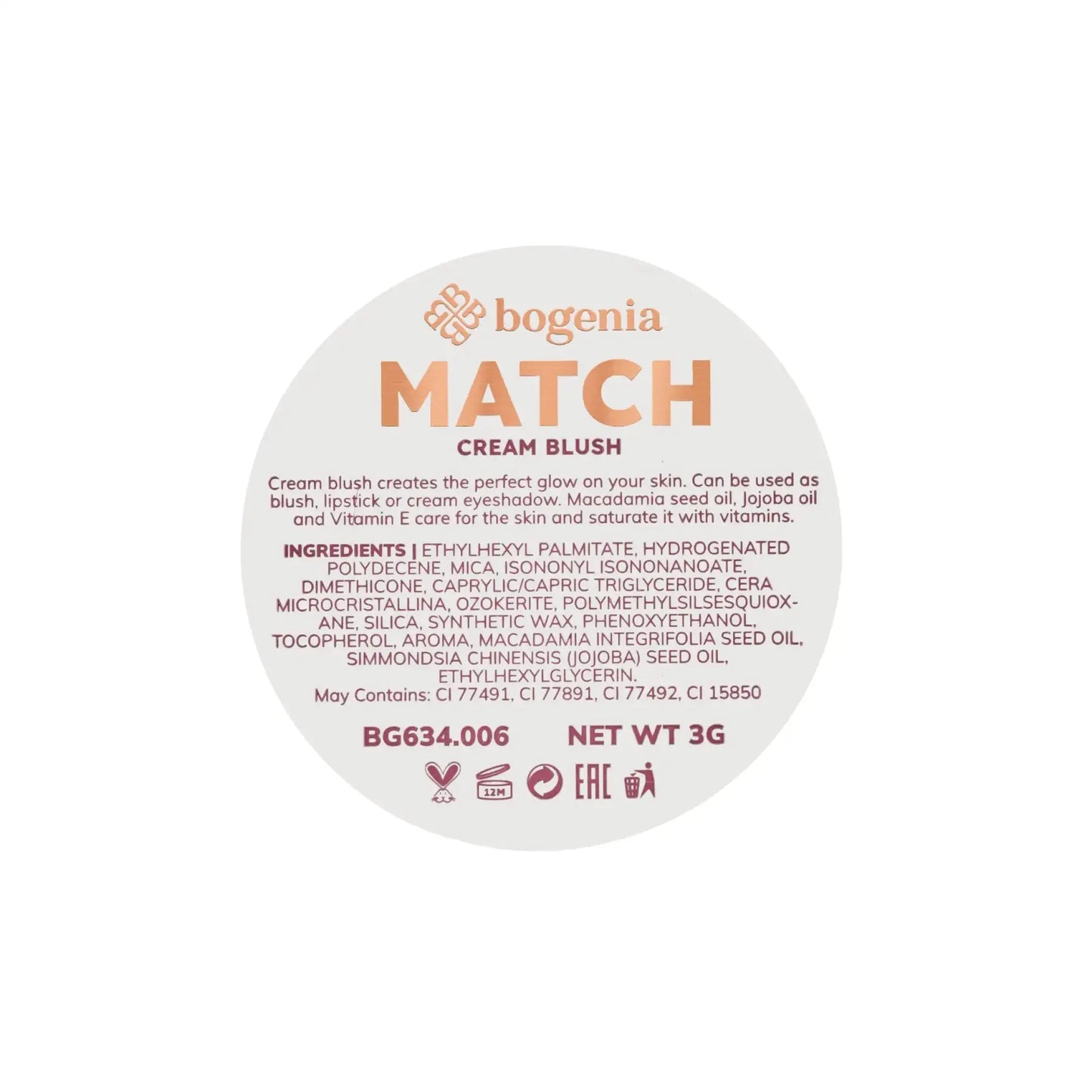 Кремові рум’яна MATCH Cream Blush - Рум’яна