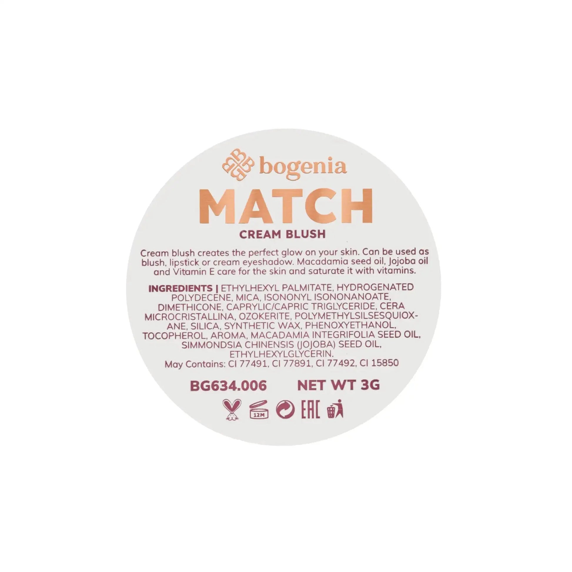 Кремові рум’яна MATCH Cream Blush - Рум’яна