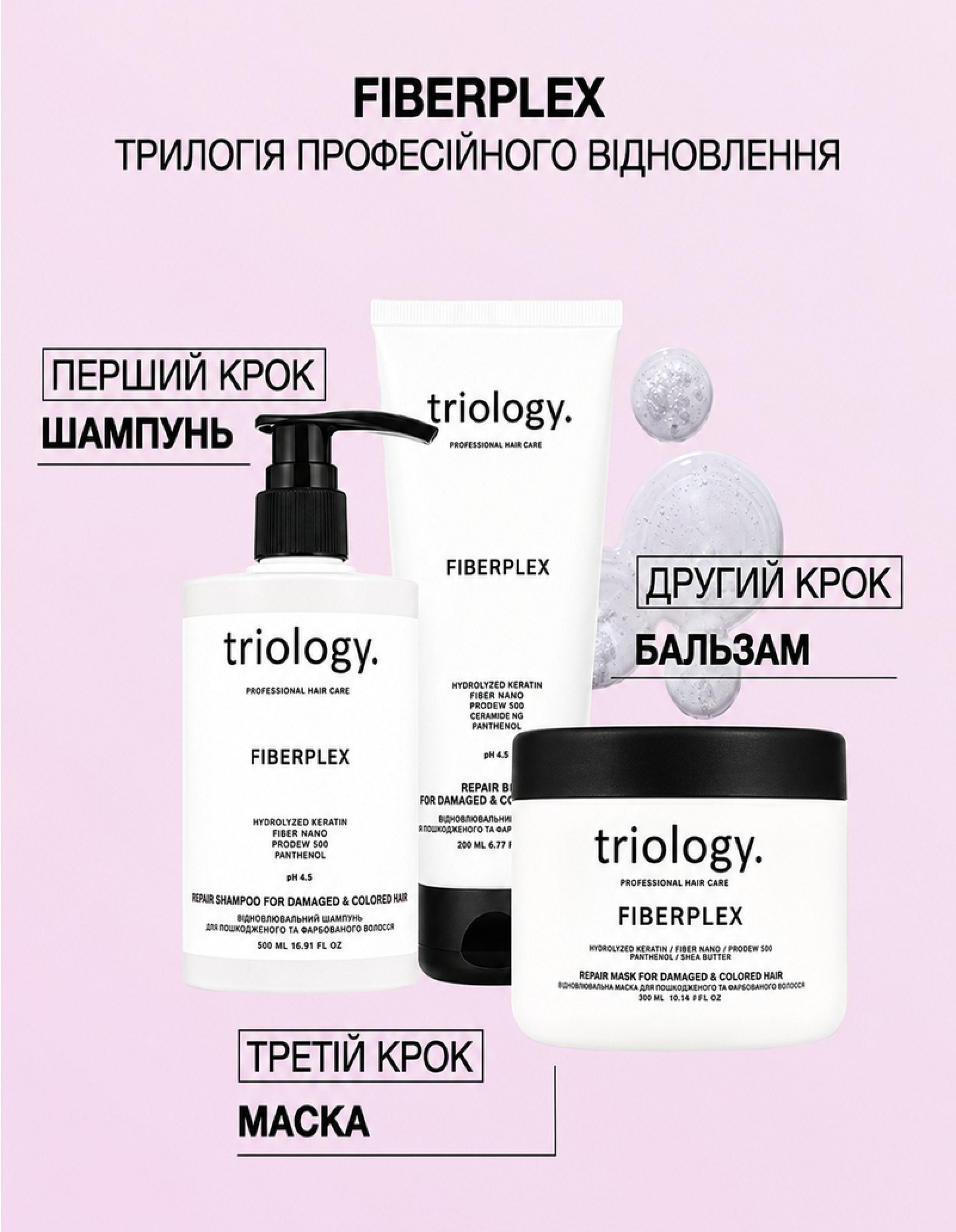 Відновлювальна маска для пошкодженого та фарбованого волосся Fiberplex — фото 5