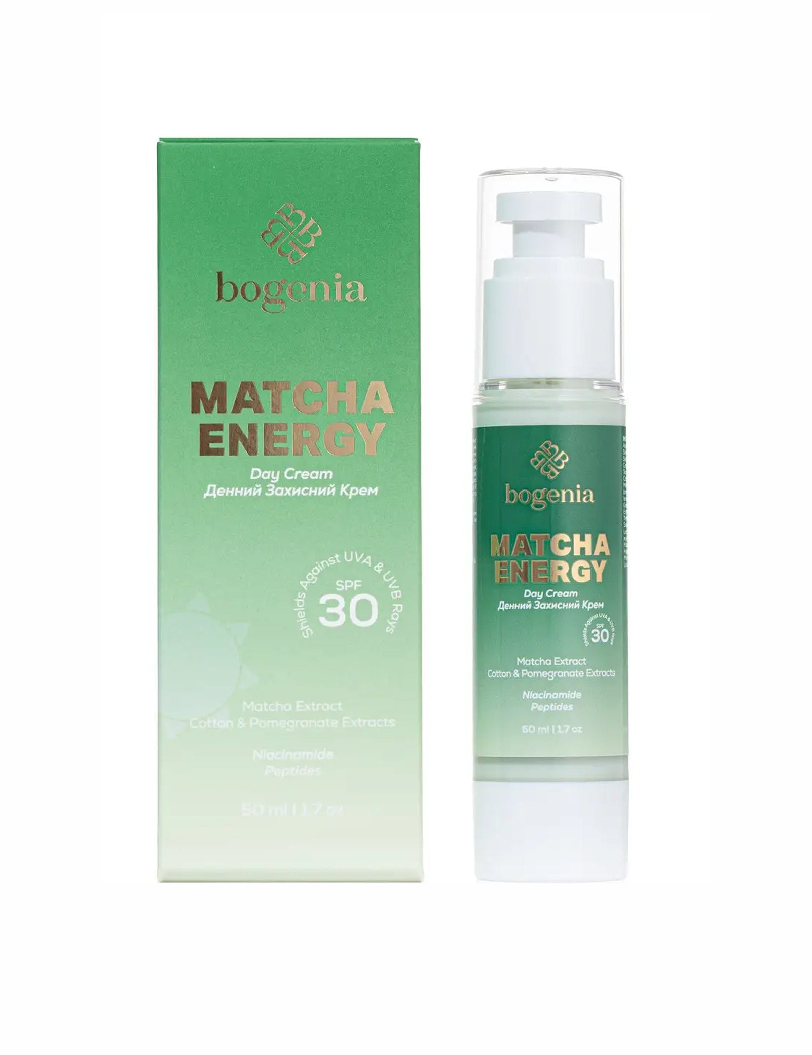 Денний крем з матчею Matcha Day Cream Fluid SPF 30