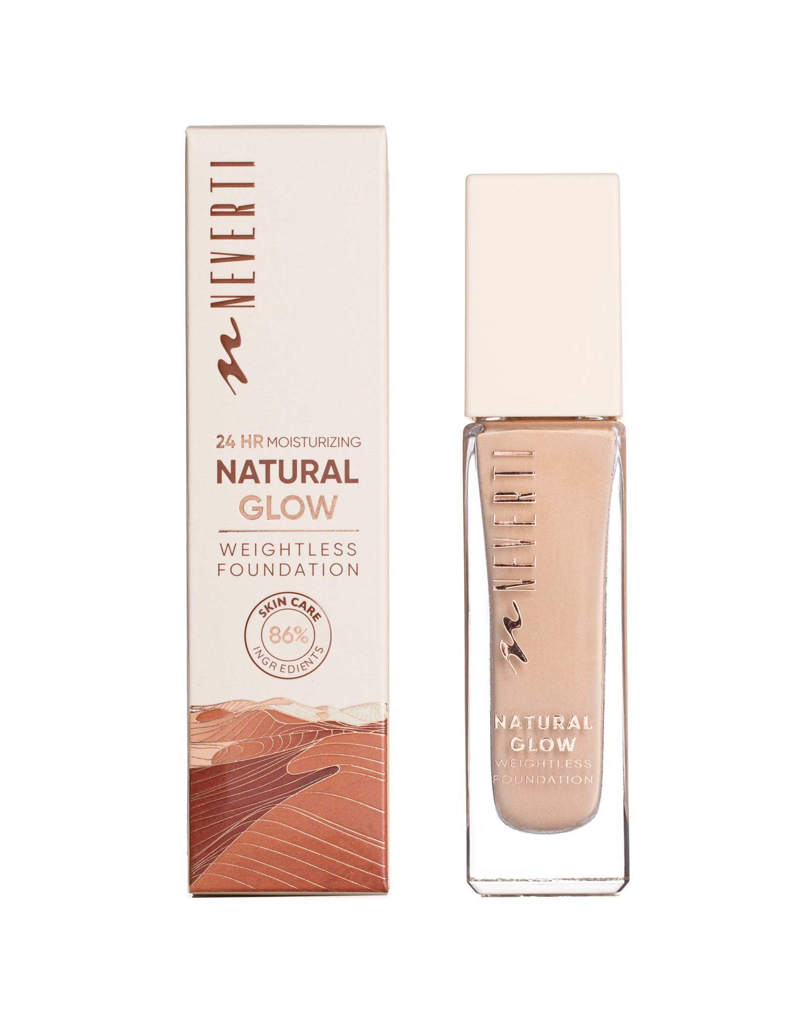 Тональна основа Natural Glow Weightless Foundation — Neverti