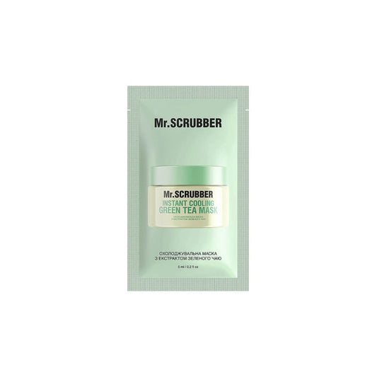 Охолоджувальна маска для обличчя з екстрактом зеленого чаю Instant Cooling Green Tea Mask - 5ml - Маска для обличчя