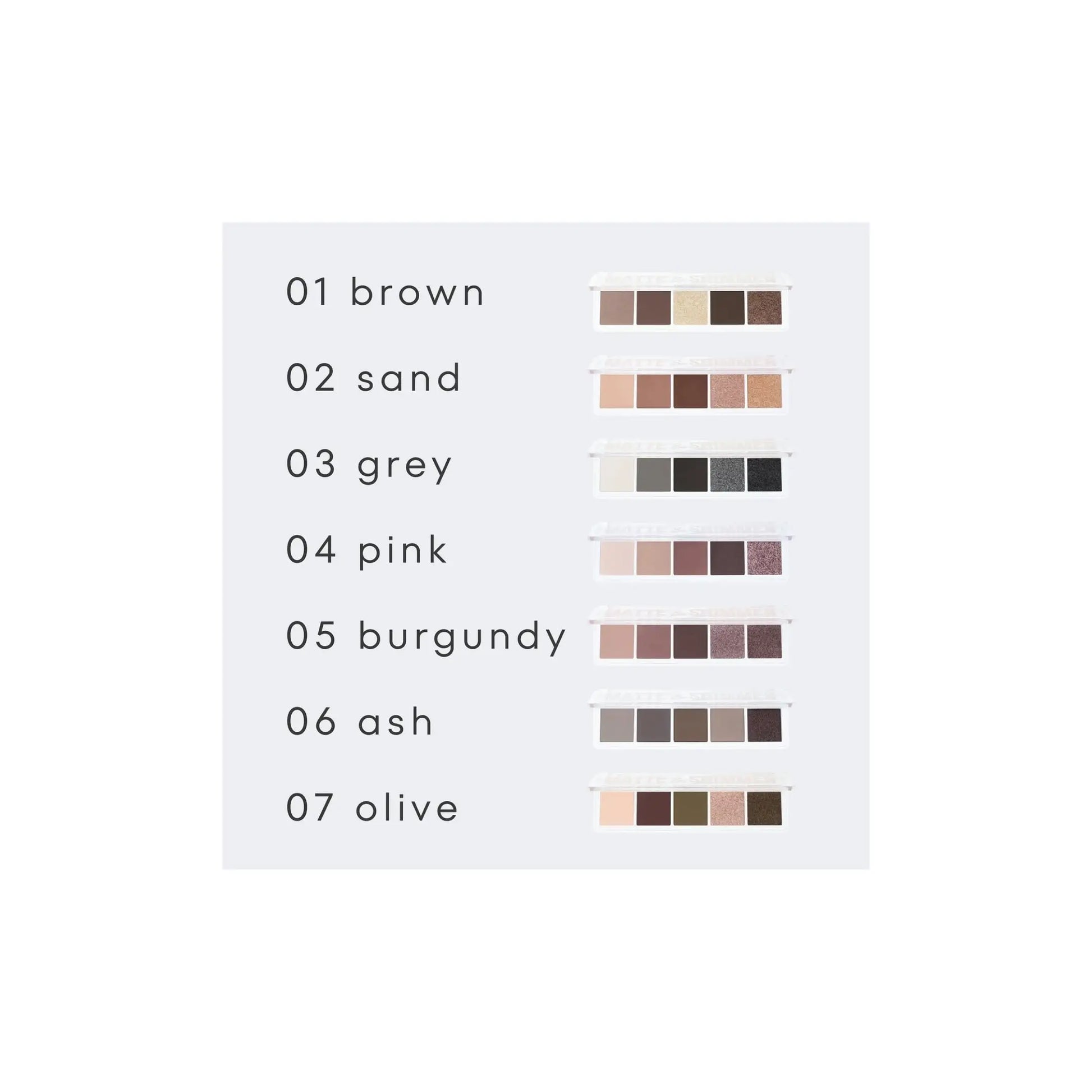Палетка тіней для повік Matte & Shimmer Eyeshadow Palette - Тіні для повік
