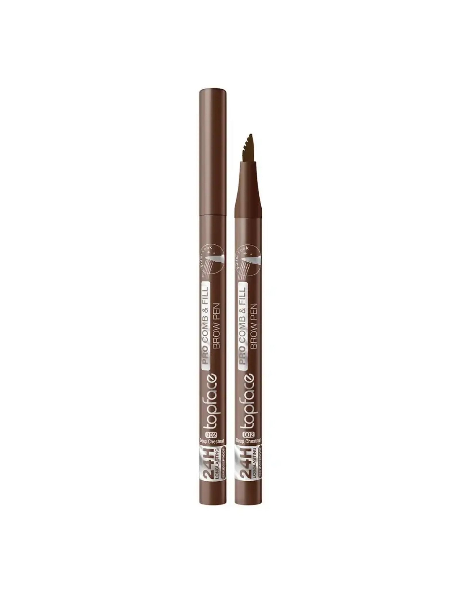 Маркер для брів Pro Comb & Fill Brow Pen — №2 Deep Chestnut
