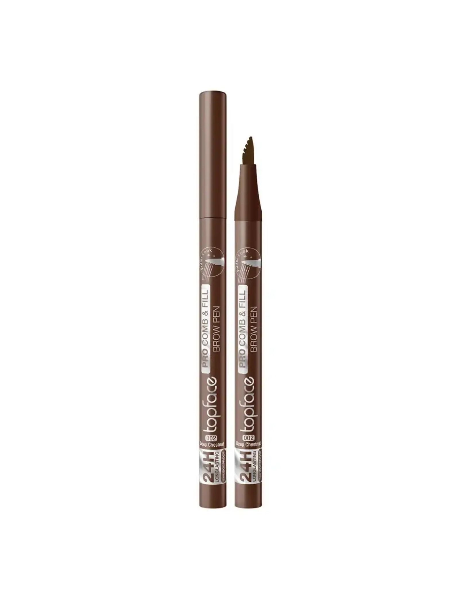 Маркер для брів Pro Comb & Fill Brow Pen — №2 Deep Chestnut