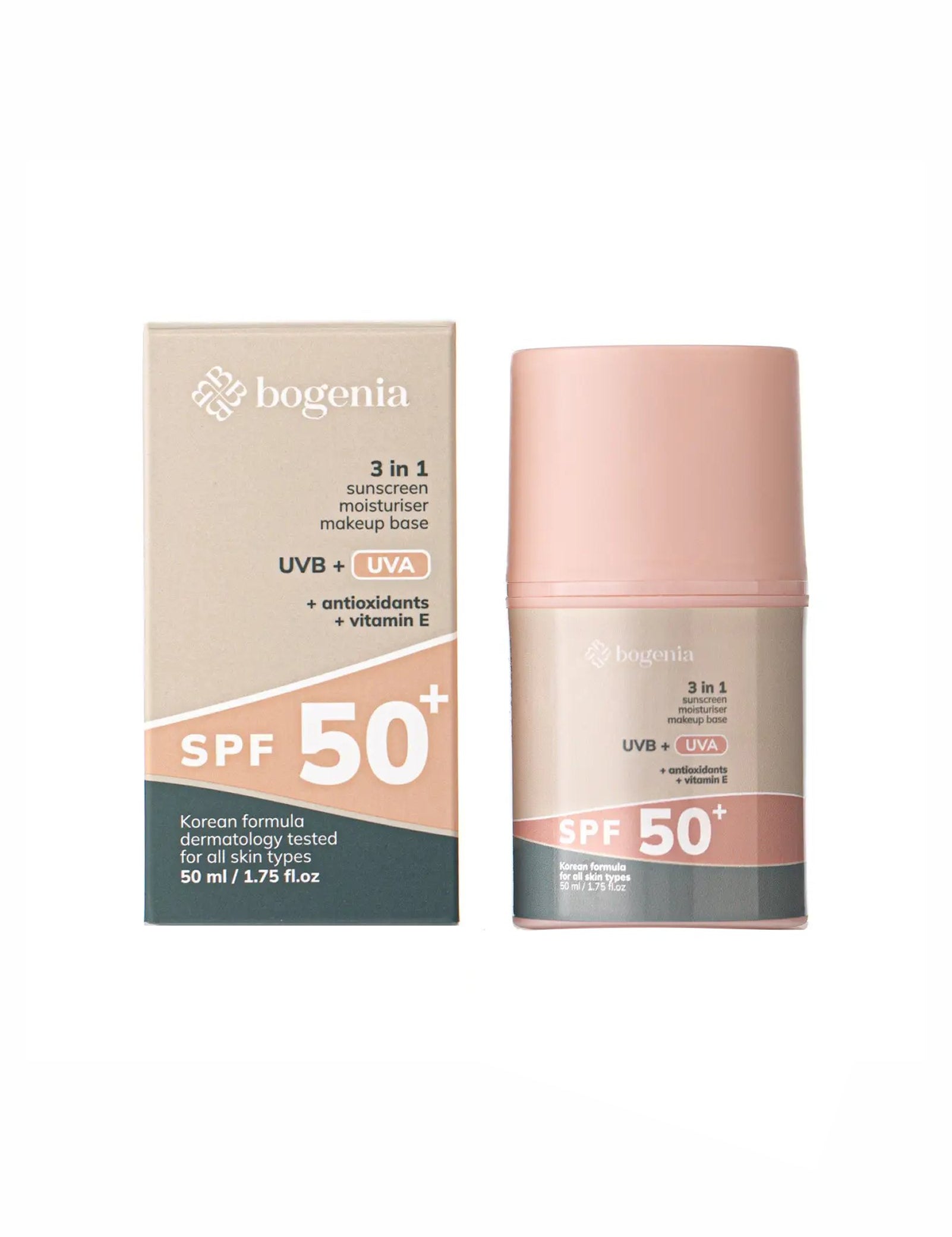 Сонцезахисний крем для обличчя 3в1 SPF 50+