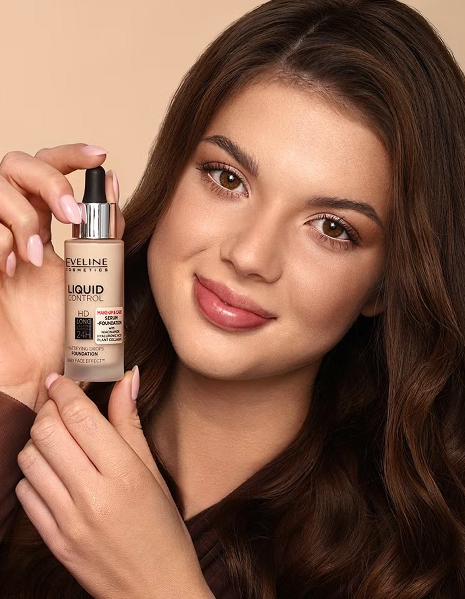 Тональна основа з ніацинамідом Liquid Control HD — Eveline Cosmetics