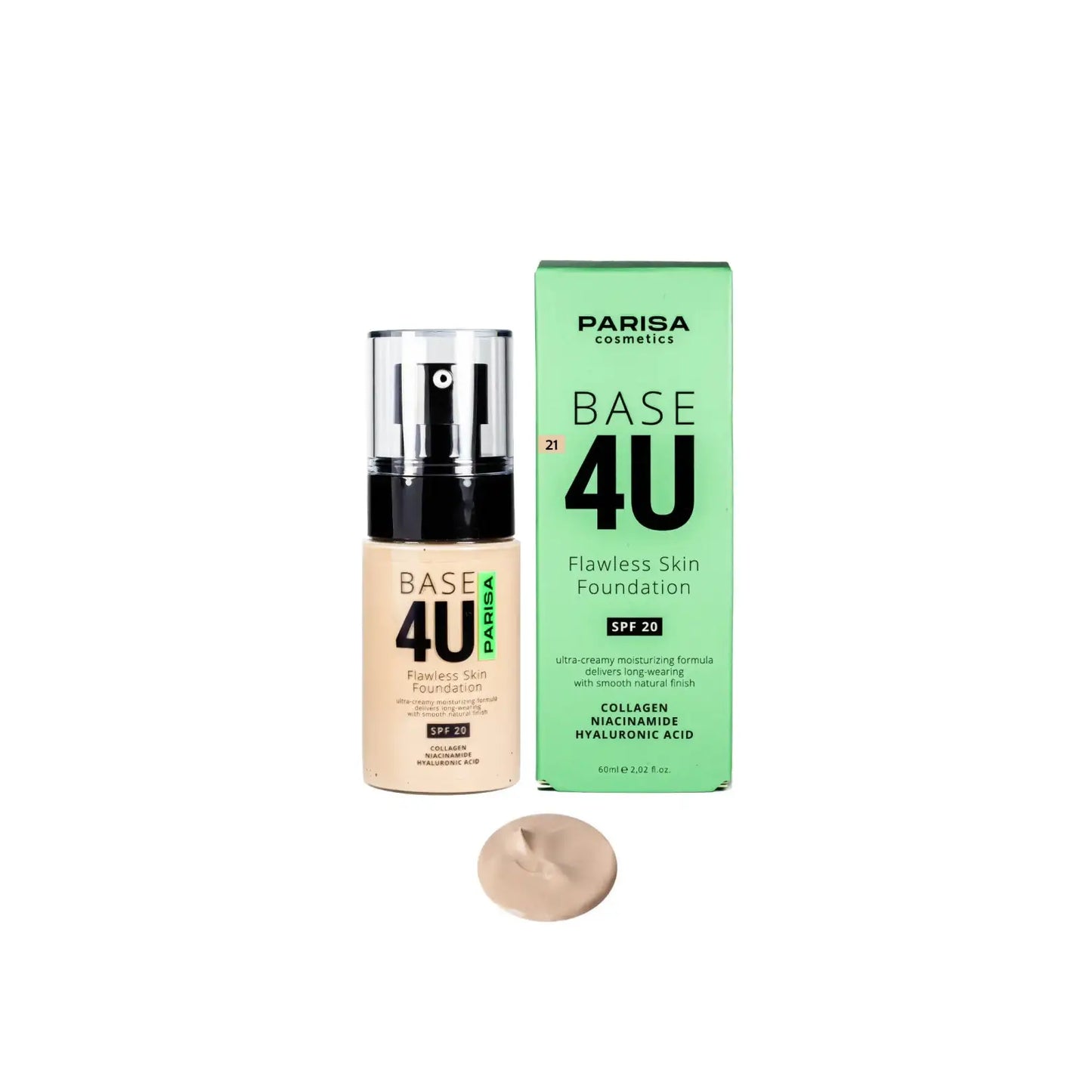 Тональний крем з колагеном Base4U - №21 - Тональна основа